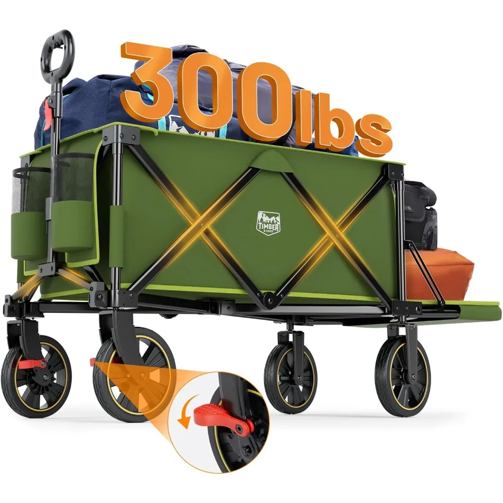 

49 удлиненных складных складных тележек с задней дверью и тормозами, складные тележки для тяжелых условий эксплуатации 300 фунтов, емкость 250 л