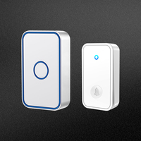 CACAZI Self Powered Waterproof Wireless Door Bell Waterproof Sets Home Outdoor Kinetic Ring Chime 1 Button 1 Receiver EU Plug