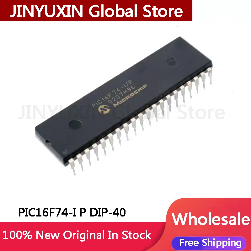 5-100Pcs PIC16F74 PIC16F74-I P 8-bit microcontroller chip DIP-40 IC Chip In Stock Wholesale