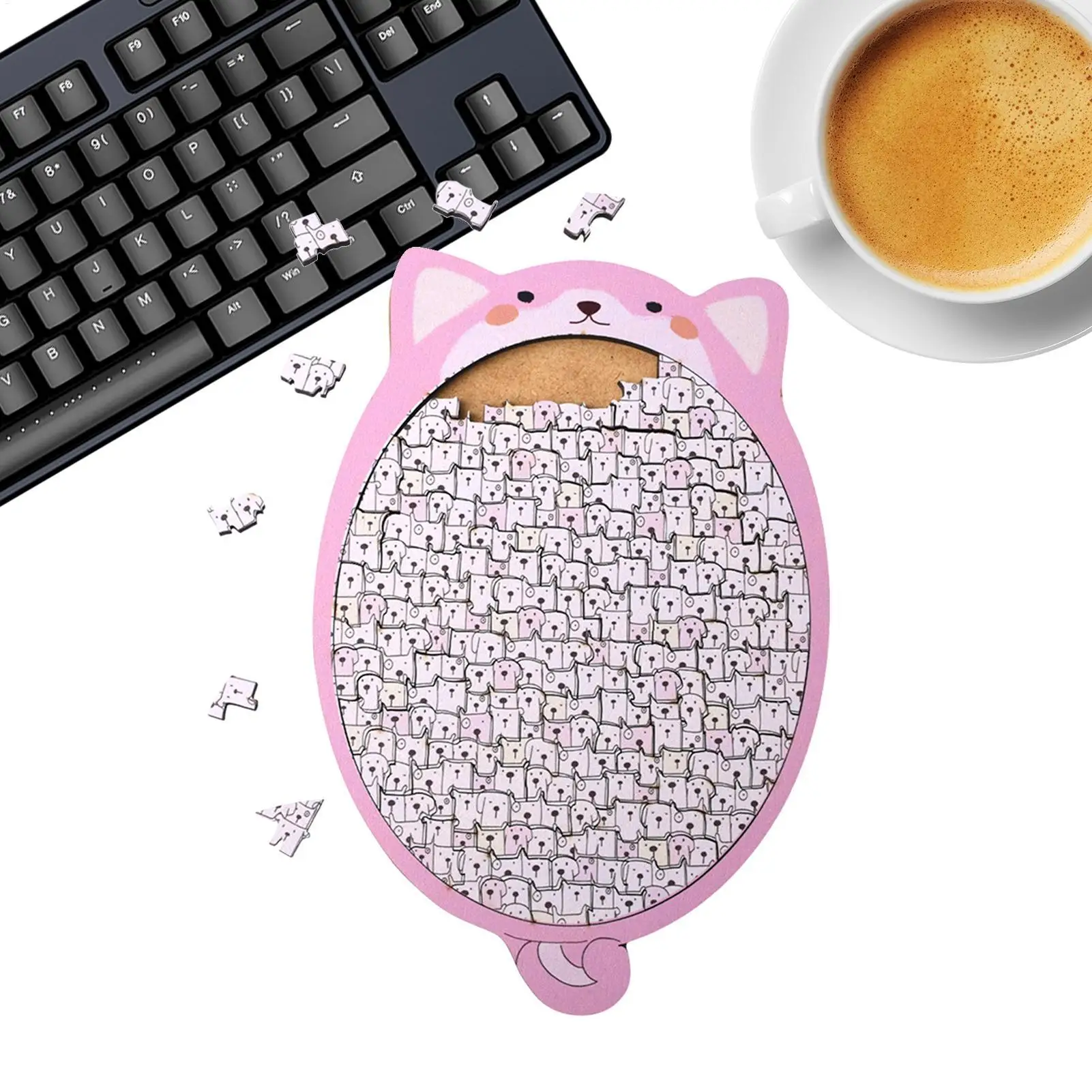 Puzzle Jigsaw Anjing Mainan Edukasi Lucu Puzzle Jigsaw Hewan Dewasa Kayu untuk Anak-anak Pecinta Hewan Teman Keluarga Perempuan