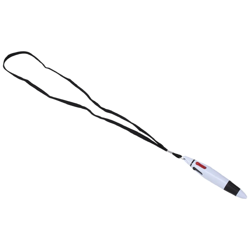 15 Stuks Intrekbare Pennen Op Lanyard Hals Pennen In Een Touw Shuttle Pen 4 Kleur Inkt Balpen Met Ketting voor School Thuis
