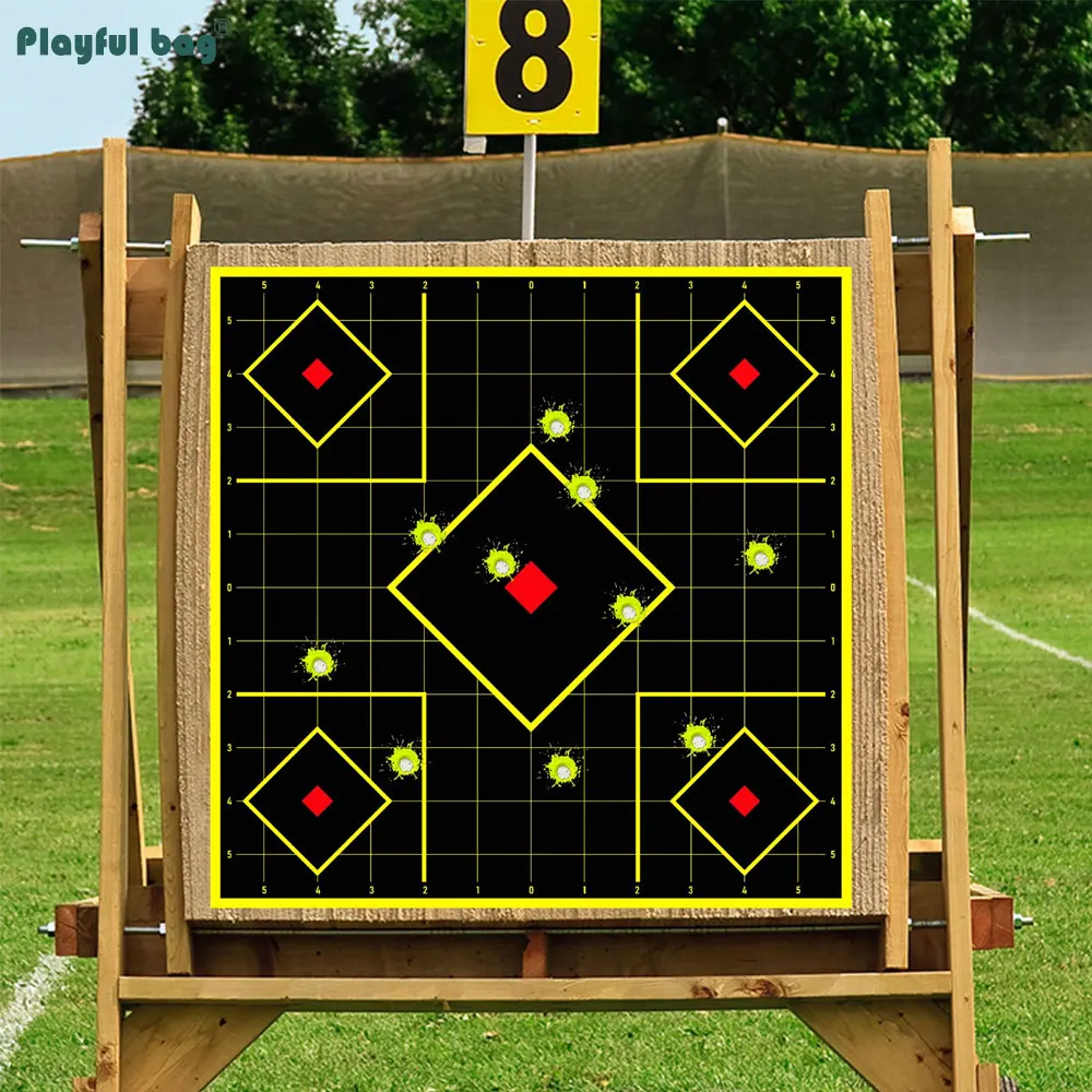 Dianas adhesivas airsoft – Papel de tiro con cuadrícula para práctica
