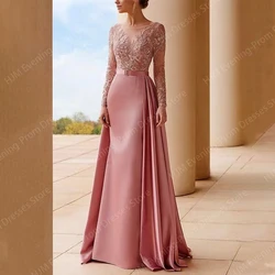 Elegant Long Evening Dresses for Women Boat Neck Floor-Length Mermaid Prom Party Wedding Special Events Ceremony Dress 2024