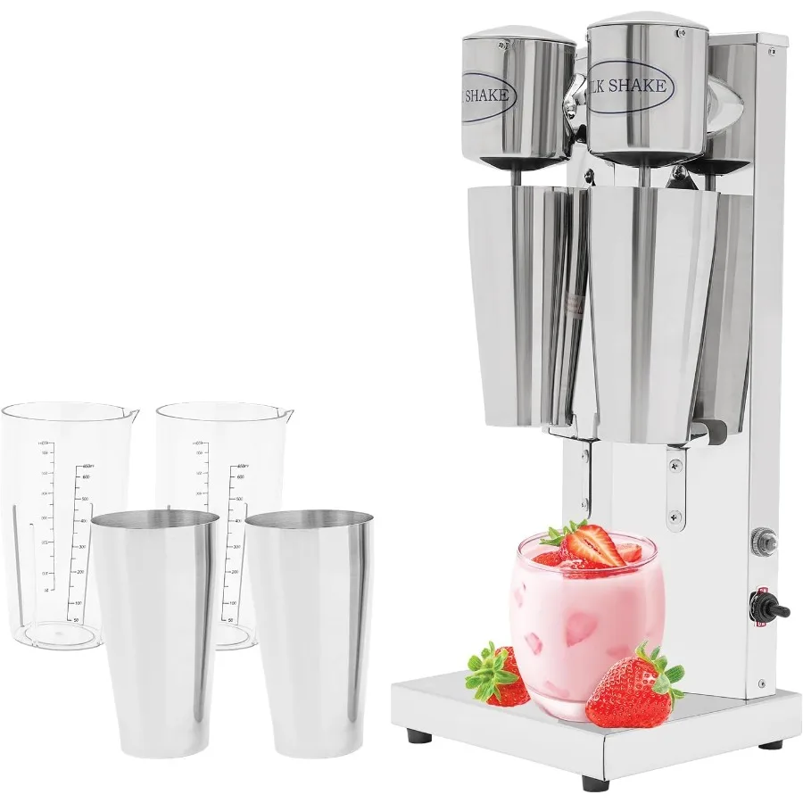 Electric Milkshake Maker Commercial Stainless Steel Milk Shake Machine Drink Mixer Adjustable Speed Malt Maker Machine Smoothie