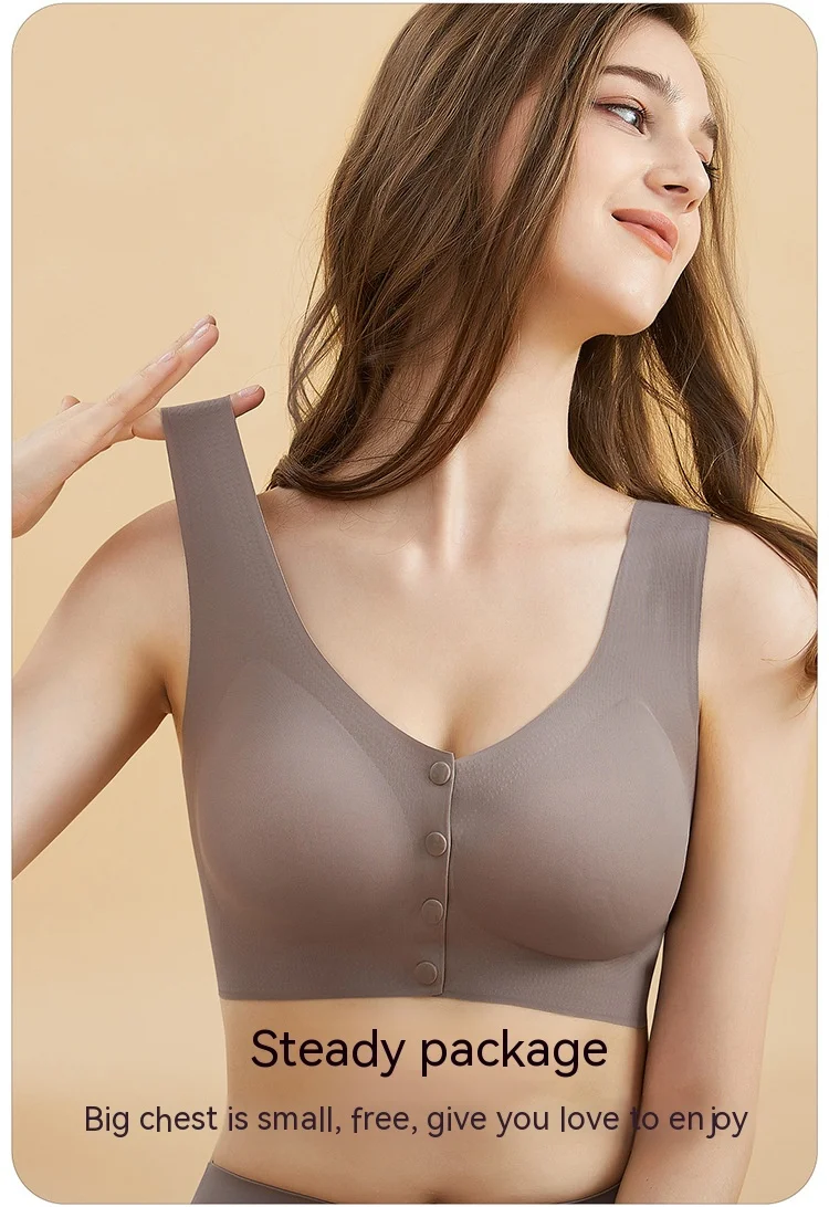 New Breastfeeding Bra With One Front Button For Soft and Comfortable Anti Sagging Vest Style Maternity Underwear