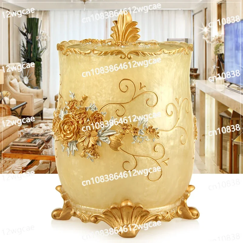 Creative trash can for household light luxury high-end with lid