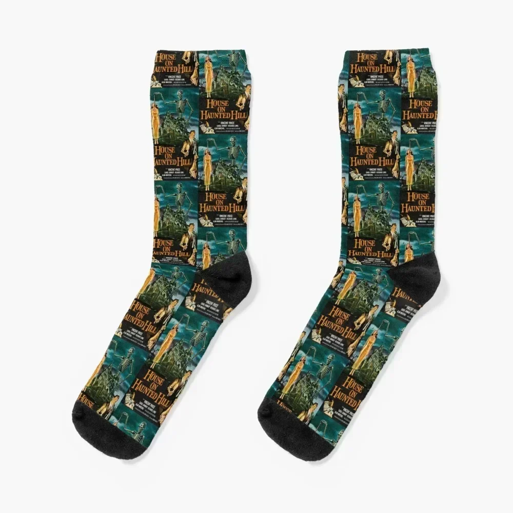 Calcetines con póster de película House on Haunted Hill, baloncesto argentino, regalos divertidos, calcetines para mujer y hombre