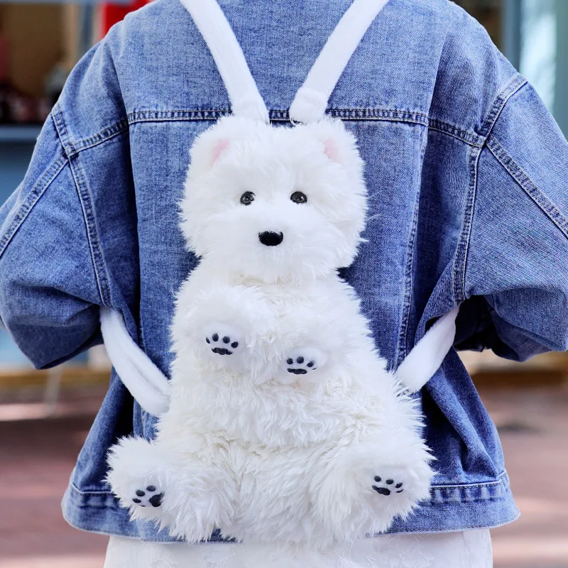 Kawaii Western Highlands Rucksack Super realistische Welpentasche Stofftier Plüschtier Kindergeschenk Ein Geburtstagsgeschenk