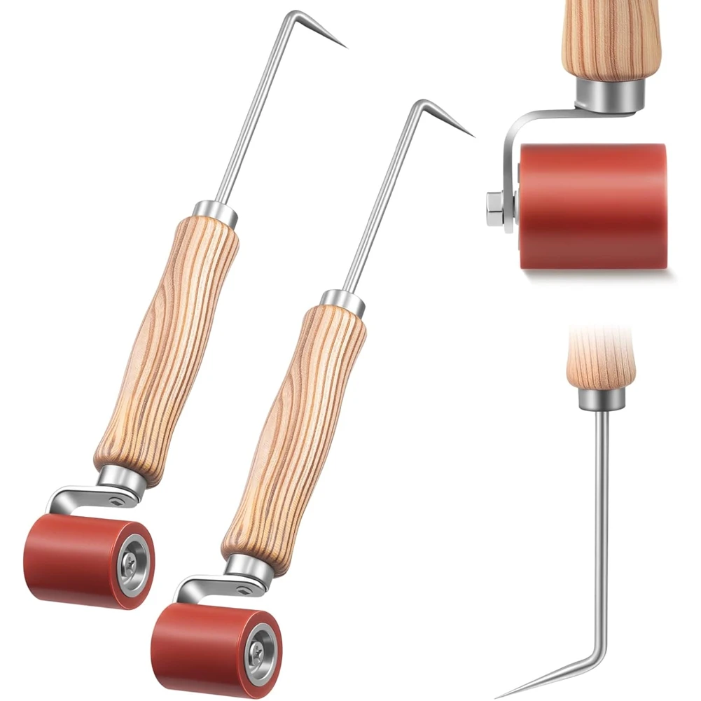 

JHD Silicone Roofing Roller Smoothing Combo Tool 40Mm 2 Pcs For PVC/TPO/EPDM Seam Roller With Seam Tester Probe Woodworking