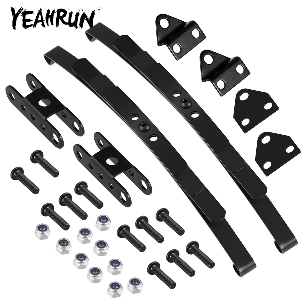 YEAHRUN Steel Leaf Spring Suspension Set for D90 1/10 RC Crawler Car Upgrade Parts