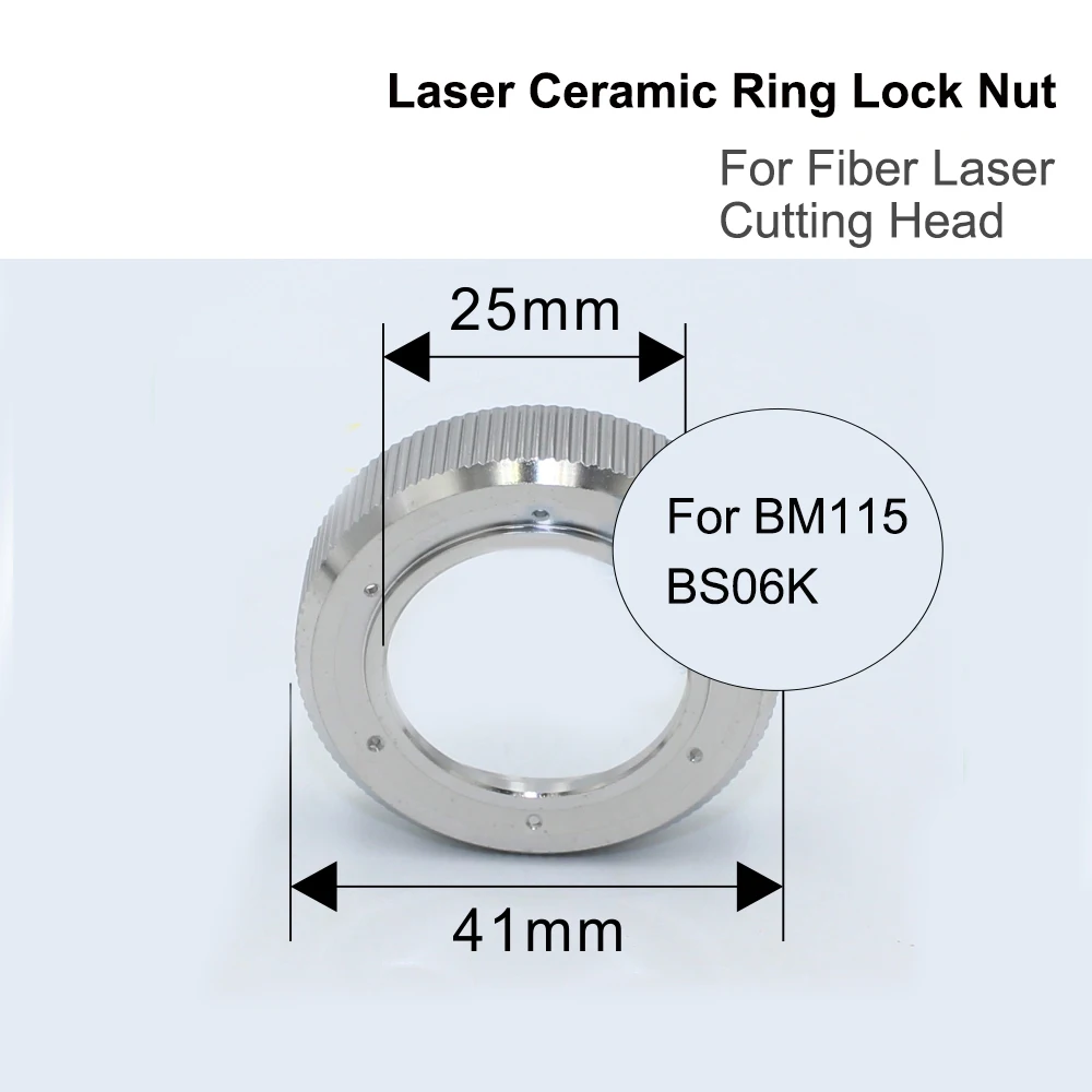 Laser Ceramic Ring Lock Nut Fasten Ring for Fiber Laser Cutting Head Nozzle Connection Part