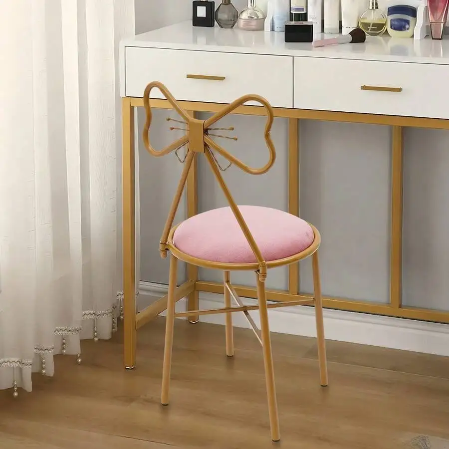 Deep Pink Velvet Butterfly Accent Chair With Golden Metal Frame, Upholstered Soft Backrest Single Sofa Chair, Supports Up To 99.