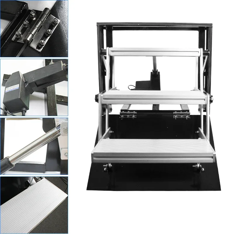 RV off-road three-layer electric folding step trailer thickened steel with light shrink foot pedal