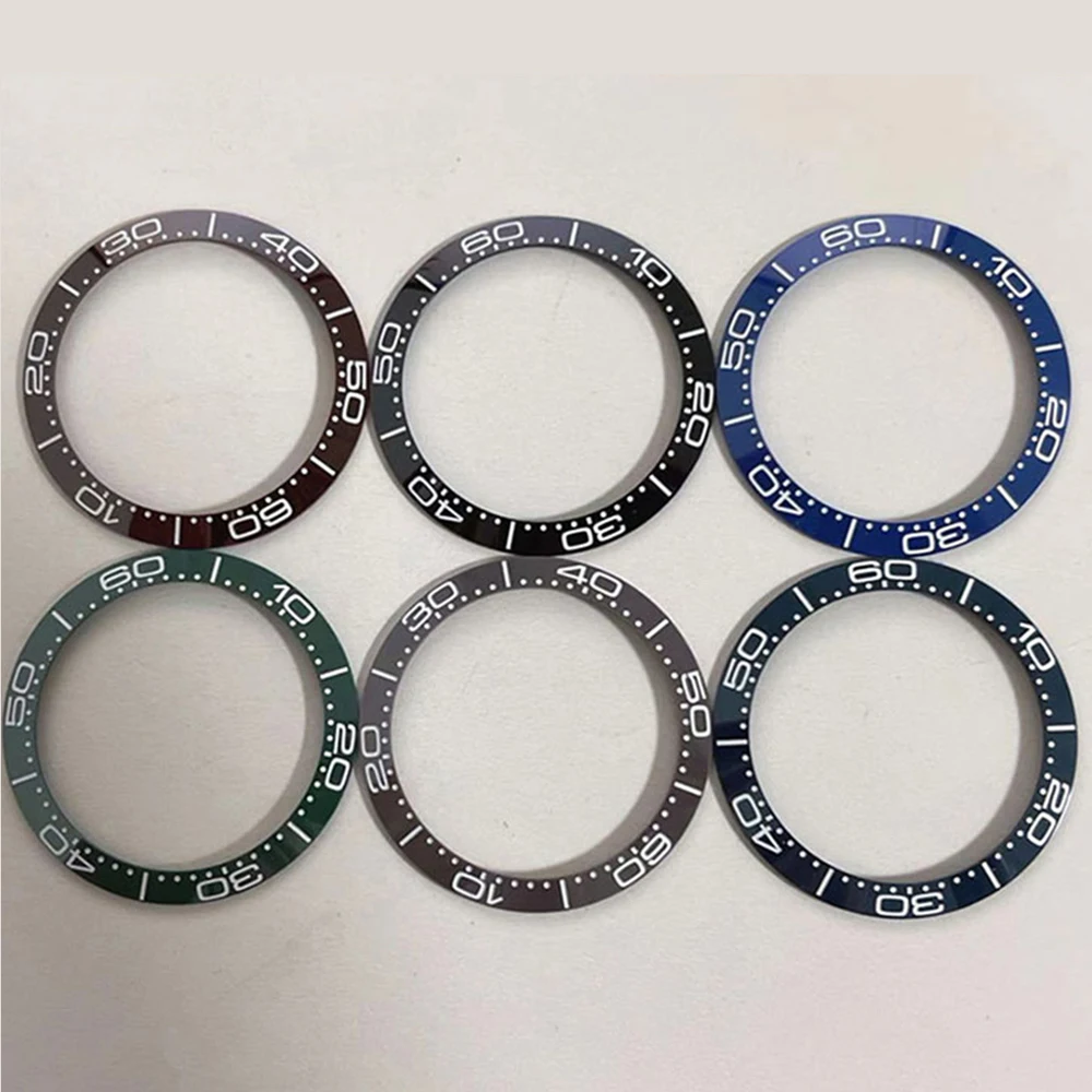 

New White Letters Scale Ceramic Watch Bezel 38mm 30.5mm Case Scale Ring Mouth Replacement Watch Tools Parts Accessories
