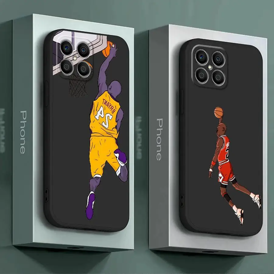 Cartoon Basketball Star Phone Case for Honor 90 Pro Magic5 Lite X6 X6a 70 X9a X7 X8 8X X8a Magic5 Soft Cover