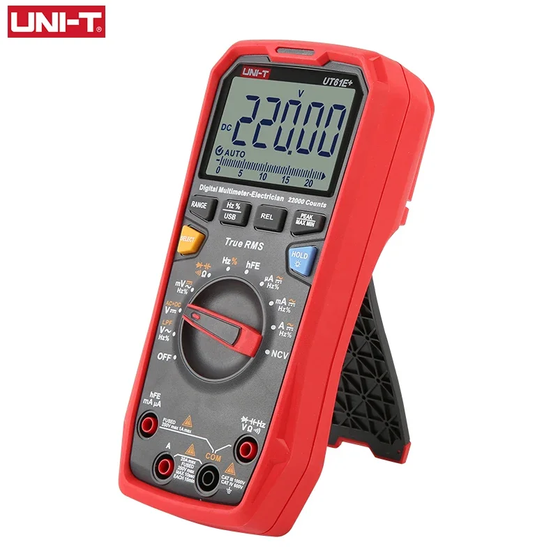 Imagem -03 - Uni T-smart Profissional Multímetro Digital Tester Ut61b Mais Ut61e Mais Ut61d Plus Unidade True Rms Alcance Automático 6000 Contagens dc ac 1000v