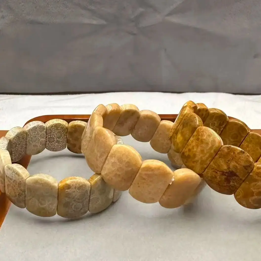 Nueva Pulsera de Joyería de Piedras Preciosas de Cristal Natural Ovalado, Amatista, Coral y Jaspe, Aproximadamente 16*24 mm, para Hombre y Mujer, Regalo, Venta al Por Mayor