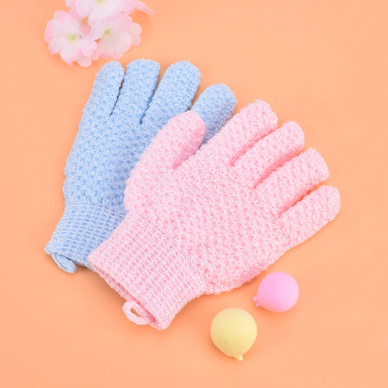 1pc Bath For Peeling Exfoliating Mitt Gloves For Shower Body Brush Fingers Towel Body Massage Sponge Wash Moisturizing SPA Foam