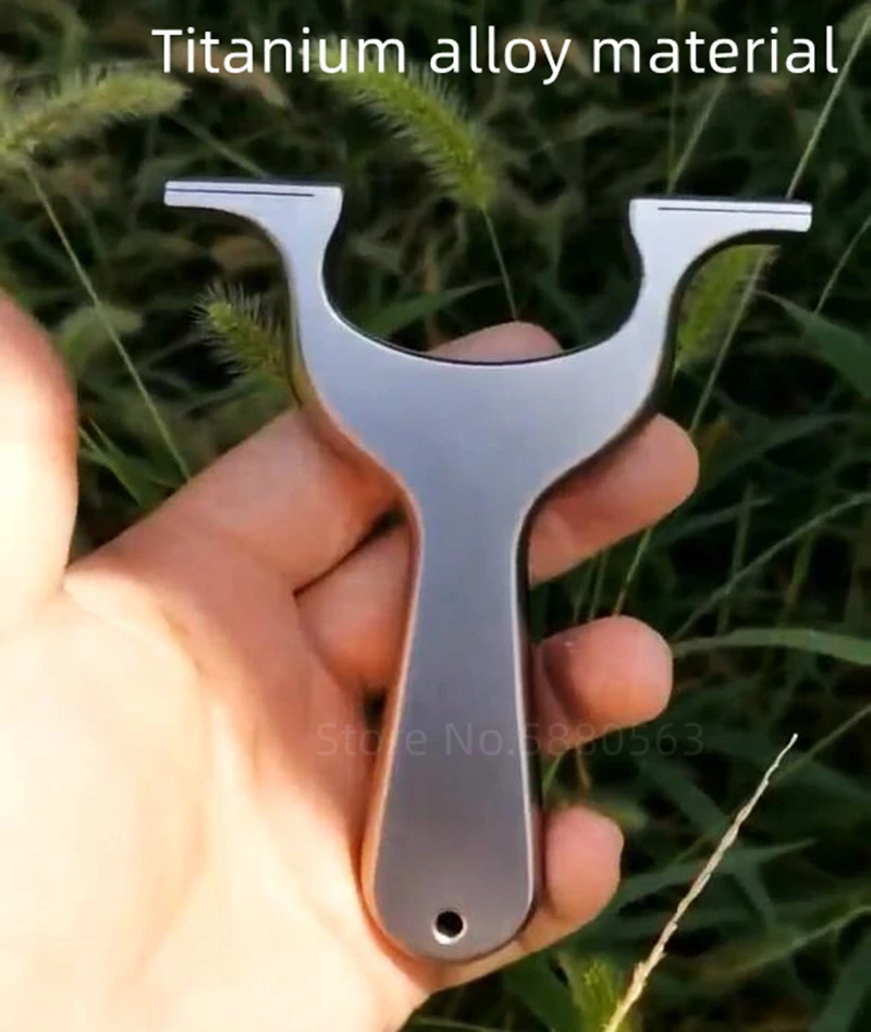 

Outdoor Hunting Slingshot High-quality Titanium Alloy Slingshot Big Power Slingshot with Flat Rubber Band Shooting Catapult