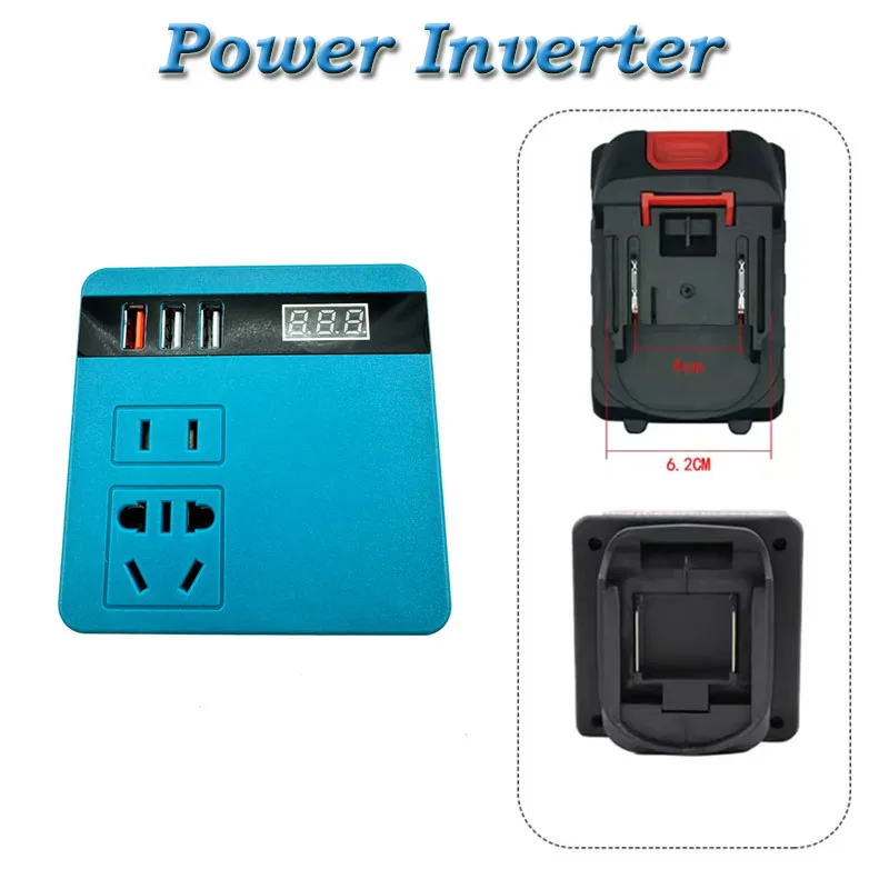 220V Multifunction Intelligent for Makita 18V Li-ion Battery Lithium Battery Inverter Outdoor Work Inverter with Current Display