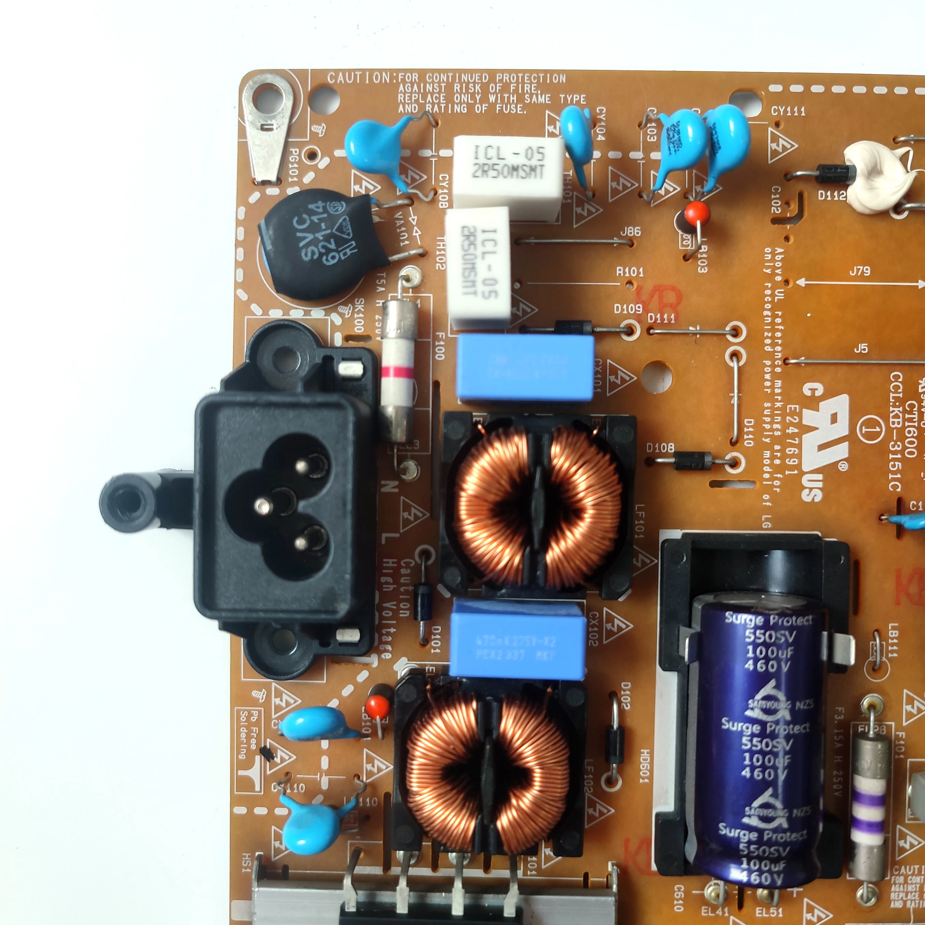 LCD TV Power Board EAX65423801 (2.1) LGP474950-14PL2 is for 47LB6300LG 49LB5550LG 50LB5900LG 55LB6500LG 60LB5900LG 65LB5900LG