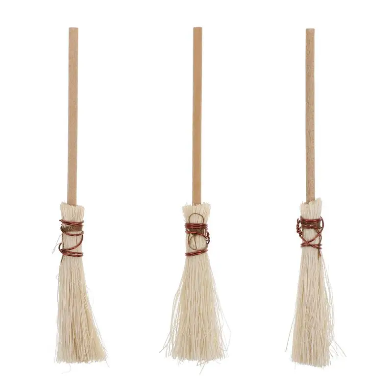 3Pcs House Brooms Flying Broom Stick Witch Broomstick Cosplay Broom Props Hanging Witches Broom