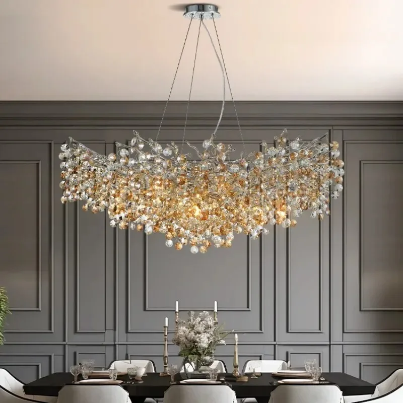 

2026 for Villa Crystal Chandelier for Branch Restaurant Decor for Living Room Hallway Lighting Luxury Modern High End Ceiling