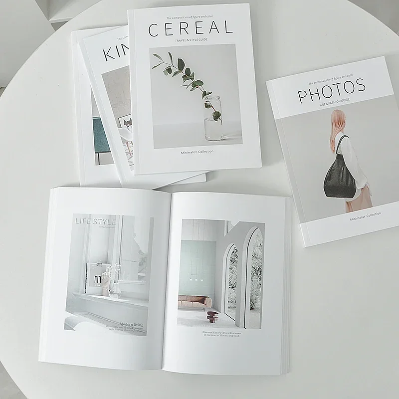 Fashion Flipable English Magazine Photography Props Home Table Decor Props Ins photo background backdrops