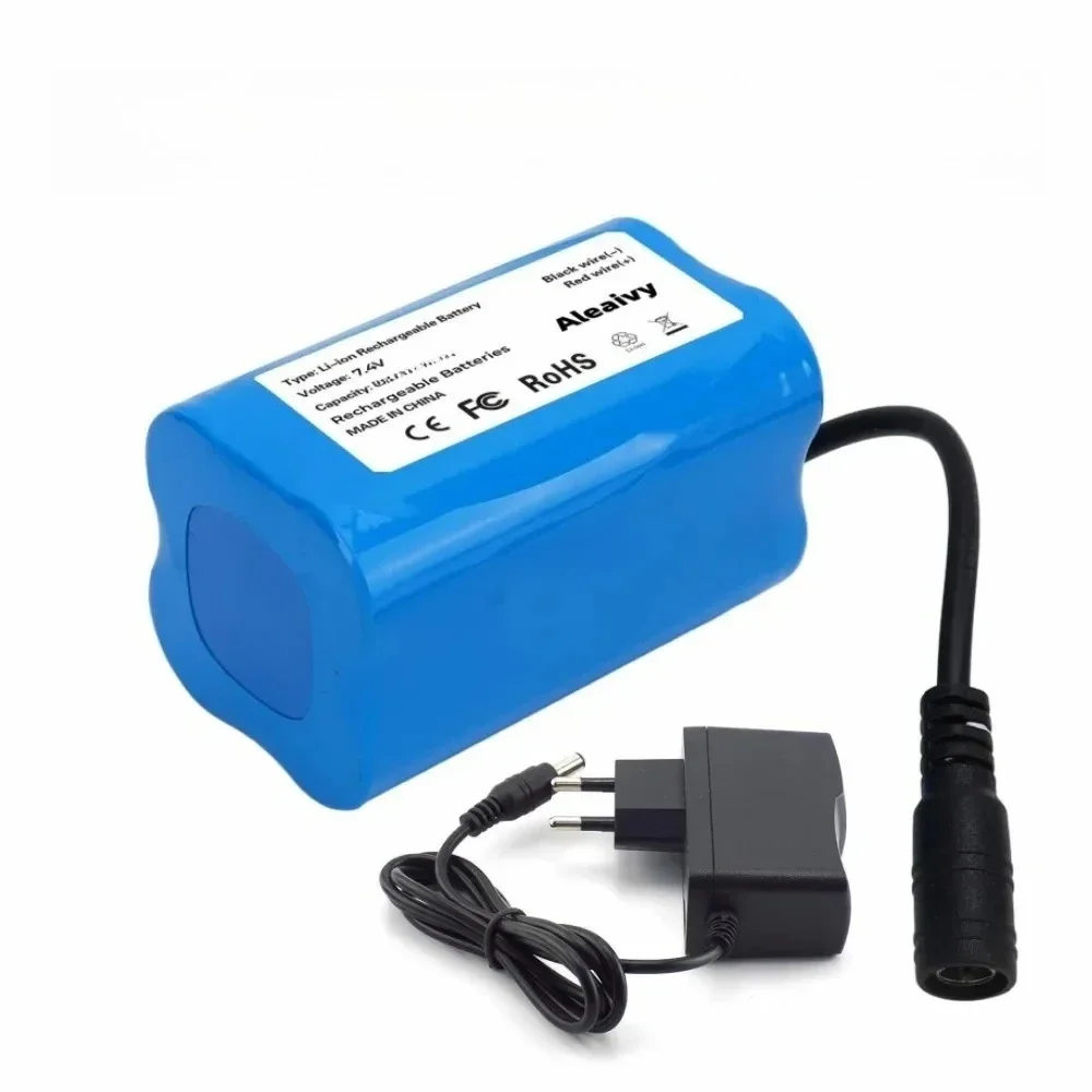 

7.4V 8000mAh Li-ion Rechargeable Battery for T188 T888 2011-5 V007 C18 H18 RC Fishing Bait Boat Remote Control Compatible with M