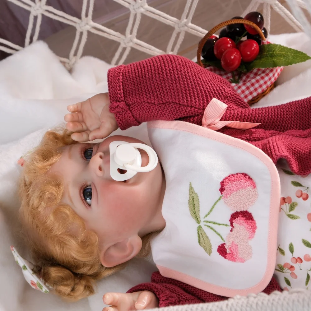 Cloveray 24 インチリアルなリボーンベビードールかわいいなだめるような高品質のリアルなビニール人形オリジナルベビーコンパニオンおもちゃ子供ギフト