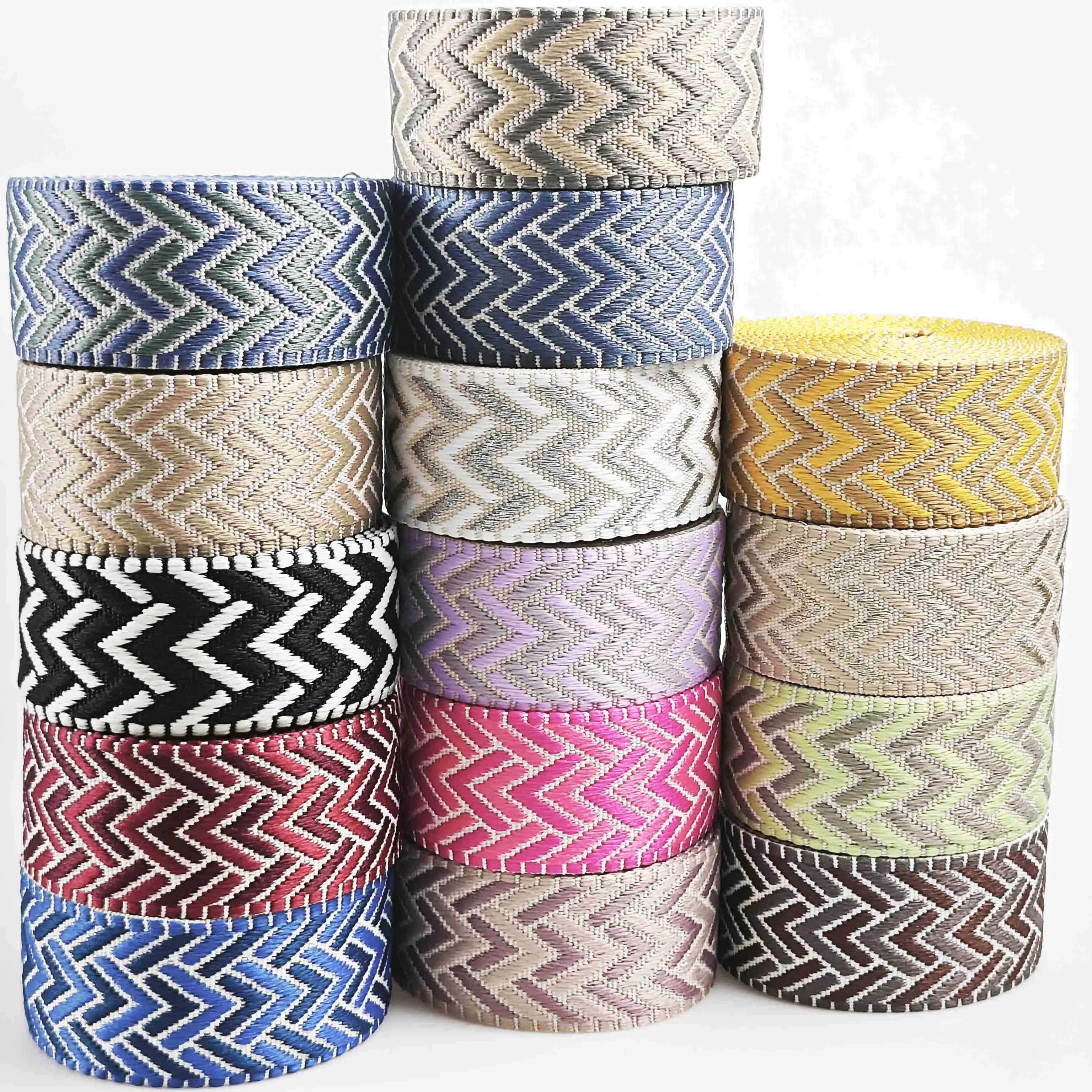 3 Yard 1,5 Zoll/3,80 cm Bohemian Jacquard-Gurtband, Ethno-Mehrfarben-Pfeilgurtband für Handtaschen, DIY-Bastelarbeiten