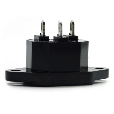 Ss-7b Pinzi socket with screw hole 3 plug C14 10A / 15A computer case