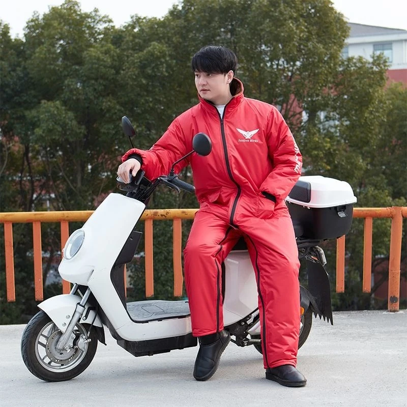 

Motorcycle Stradd Trench Coat Winter Velvet and Cotton Cold-proof Windproof Snow-proof Windproof Quilt Riding Cold-proof