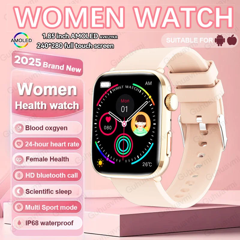 2025 New For Xiaomi Women AI Smart Diagnosis Smart Watch HRV+PPG Blood Pressure Blood oxygen Health monitor IP68 NFC Smartwatchs