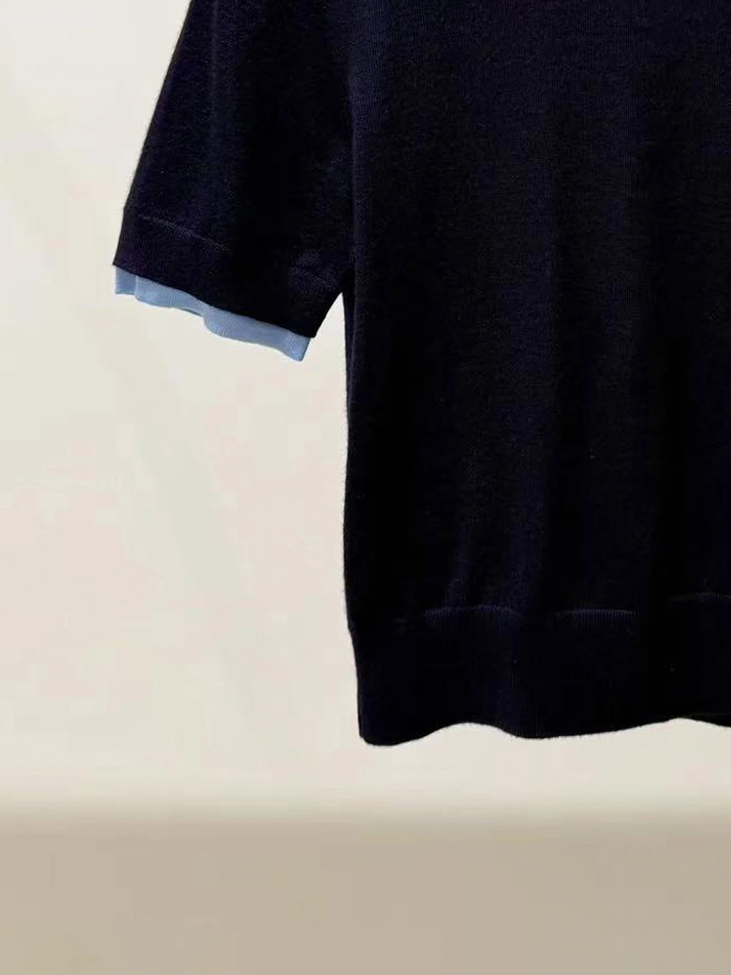 

Casual Versatile Knitted Sweater T-irt Top Fake Two-Piece Simple Commute Sle Regular Fit Knitted round Ne ort Sve