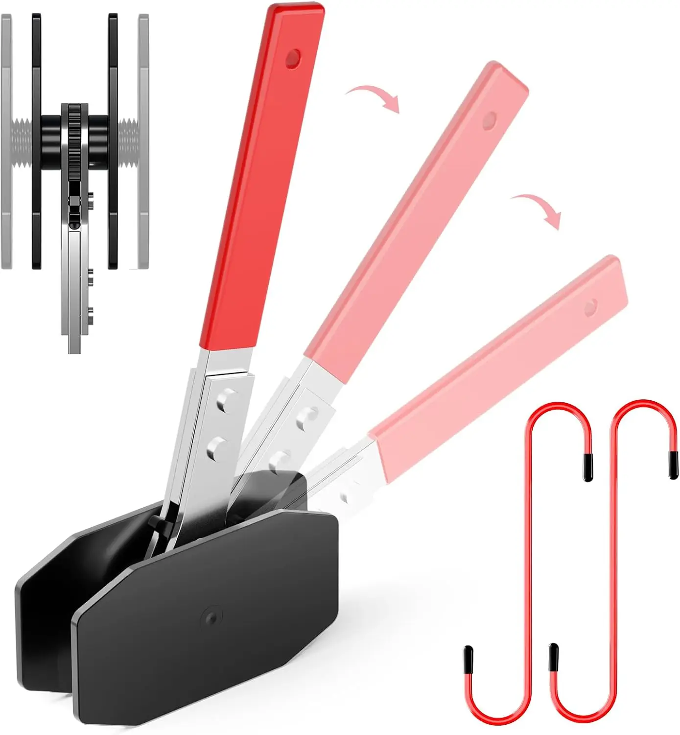 

Инструмент для сжатия тормозного суппорта, сверхмощный 360° ° Вращающаяся трещотка, для ремонта дисковых тормозов автомобиля — красный