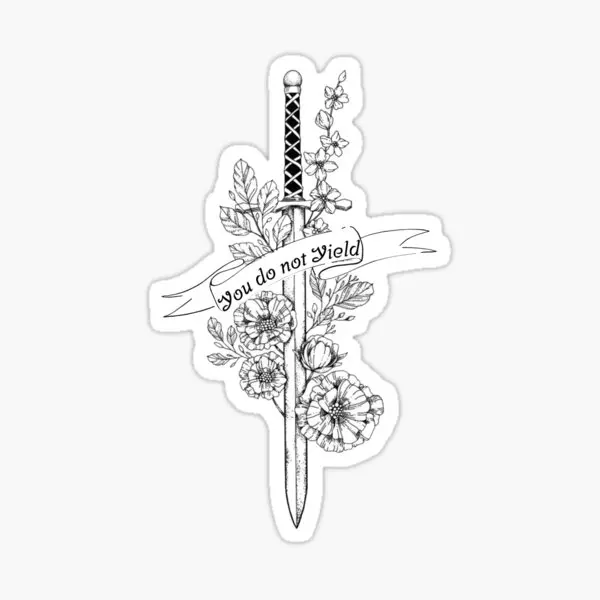 You Do Not Yield  5PCS Stickers for Decorations Anime Cartoon Water Bottles Room Car Art Wall Kid Background Stickers Home