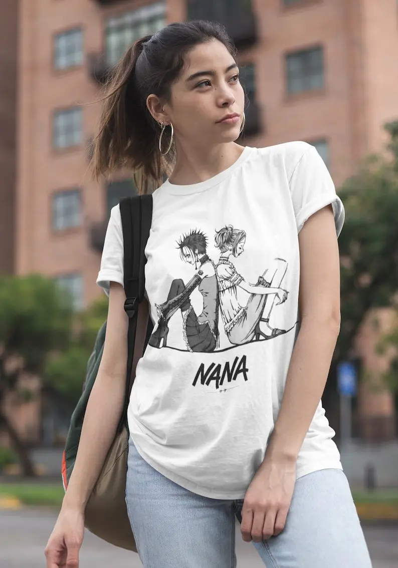 Nana Anime Crewneck Tee Shirt, Japanese Manga Comic T-shirt Gift, Nana Osaki Hachi Hachiko, Birthday Present for Women