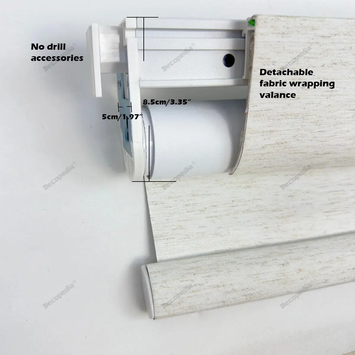 

Easy Installation No Drill Roller Shades Motorized Smart Window Blinds Blackout Day and Night Bedroom Living Room Girls-Can-Do