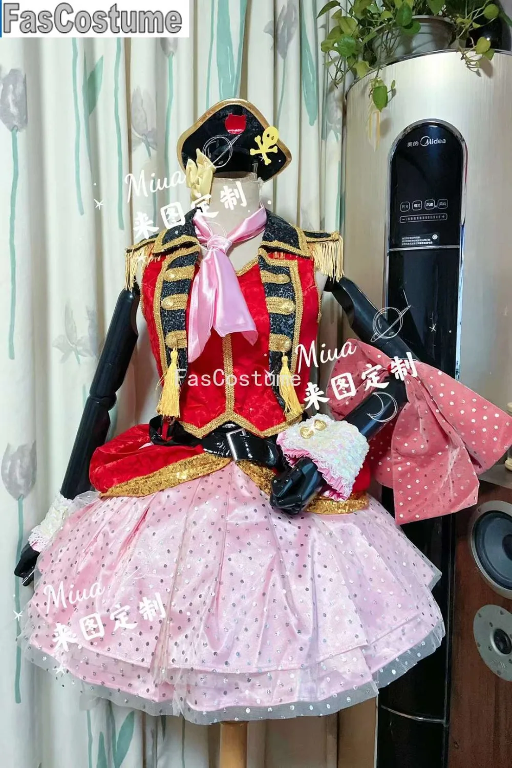 

FasCostume [Customized] Anime LoveliveKousaka Honoka Pirate Stage Vesion Gorgeous Uniform Cosplay Costume Halloween Party Outfit