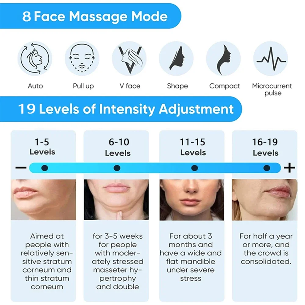 EMS Face Lifting Massage Microcurrent Face For Face Anti Wrinkle Skin Tighten Beauty Health Face Massage