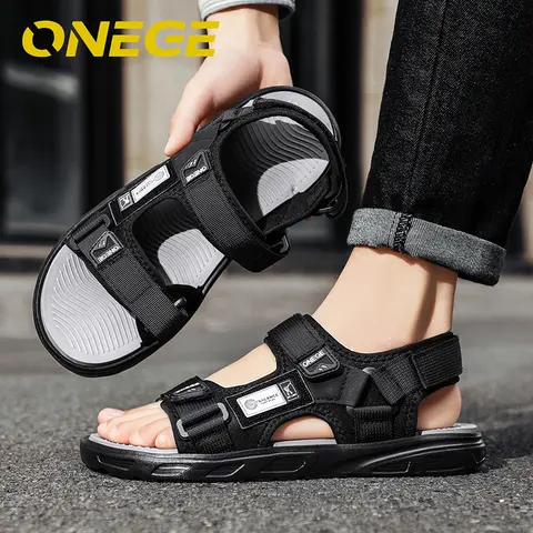 D2660 a Pair of New Summer Men's Non-Slip Sandals, Sports Outdoor Wear-Resistant Shoes, Comfortable Youth Soft-Soled Casual Beach Shoes