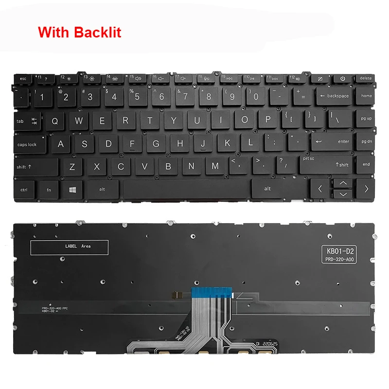 New Genuine Laptop Replacement Keyboard Compatible for HP ENVY X360 13-BA 13T-BA 13-BD 13-AY TPN-C147 C145