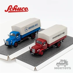 Schuco 1:87 MB L3500 Pr. Red / Blue Diecast Model Car