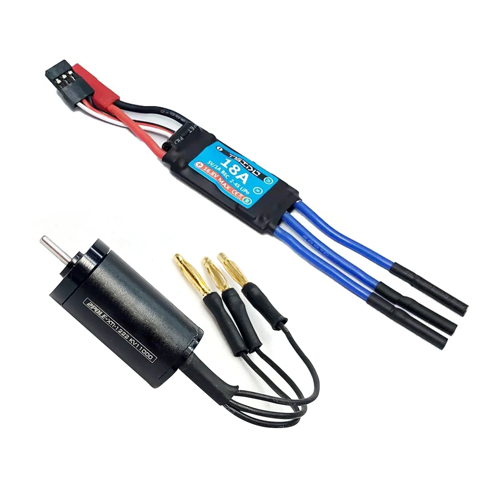 18A ESC + 1222 11000KV 2 Pole Bürstenloser Motor RC Car Trucks Tanks Ersatzteile Combo für 1/28 1/32 RC Car Motorcycle