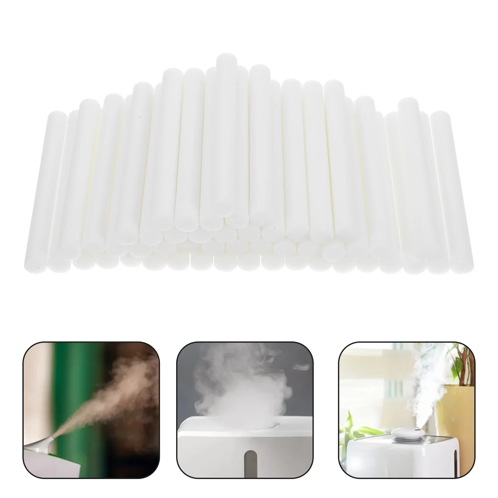 

50pcs White 10x100mm Filter Cotton Cores for Humidifier Diffuser Replacement Fragrance Volatile Sticks Oil Diffuse Bedside
