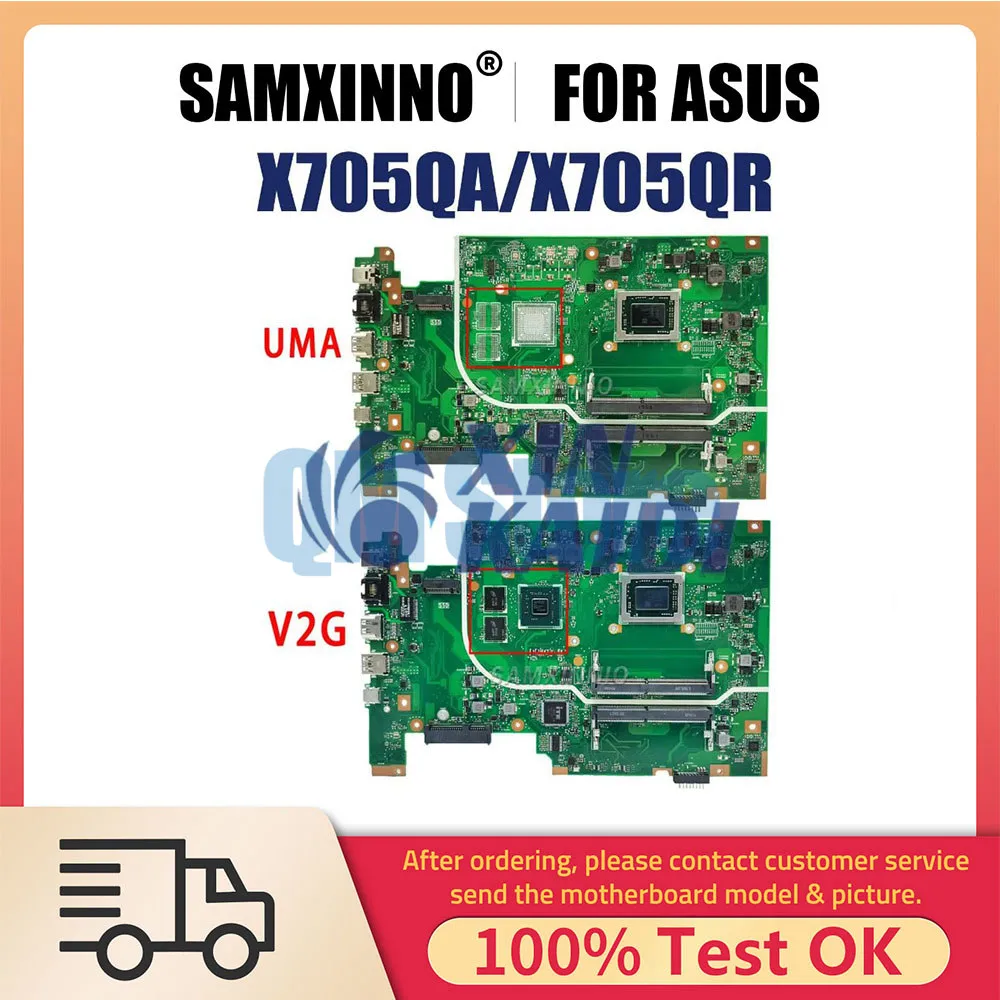 Laptop motherboard für asus f705q a705q x705q mainboard A12-9720P cpu v2g