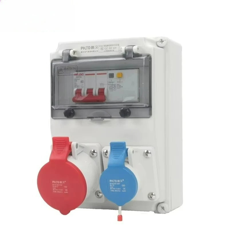 Small Flame-retardant Plastic Three-phase Industrial Socket Distribution Box Network Splitter Security Equipment Shell