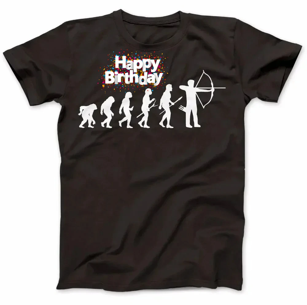 Funny Archery Evolution Archer T-Shirt 100% Cotton O-Neck Summer Short Sleeve Casual Mens T-shirt Size S-3XL