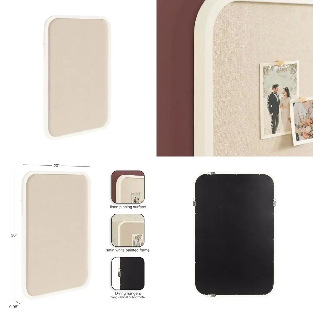 

Современная белая доска для заметок 20x30, переходная модель, с закругленными углами, настенный органайзер для пробковой, информационной или рекламной доски